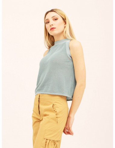 Top Cary azzurro Momonì