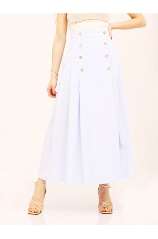 Gonna pantalone celeste...