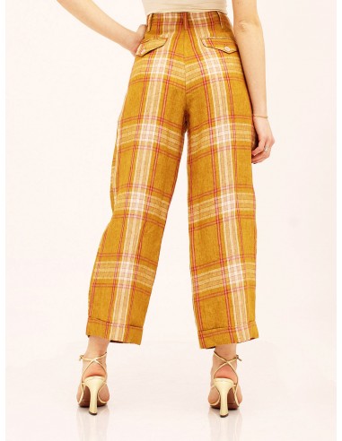 Pantalone a quadri new York verde Momoni