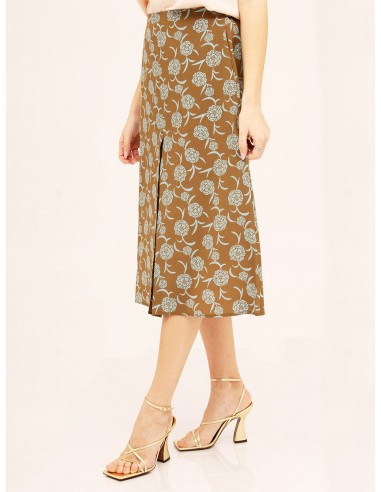 Gonna Charlotte tabacco/azzurro Momonì