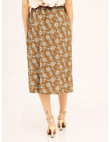 Gonna Charlotte tabacco/azzurro Momonì