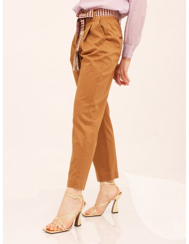 Pantalone marrone con cintura Hanami...