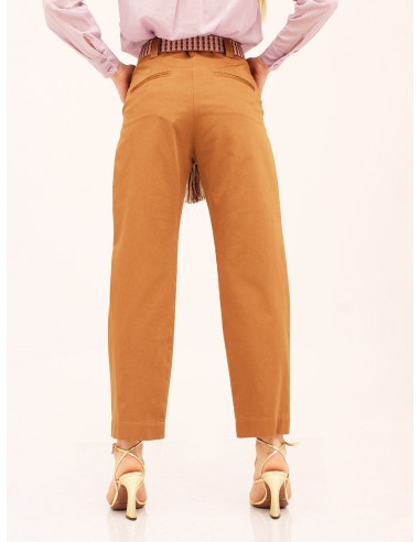 Pantalone marrone con cintura Hanami...