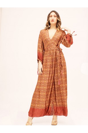 Abito lungo multicolor...