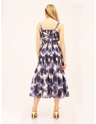 Abito fantasia ruffled bianco e blu... Abito fantasia ruffled bianco e blu...