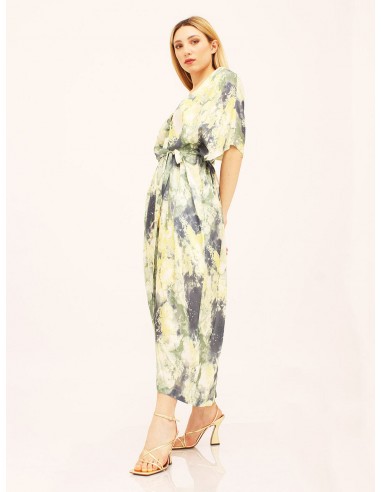 Abito kaftano fantasia verde Hanami D Or