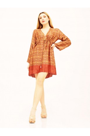 Abito corto multicolor...