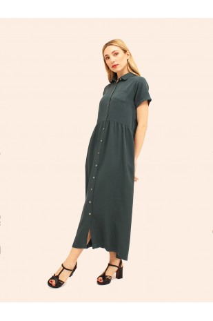 Abito chemisier lungo blu... 2