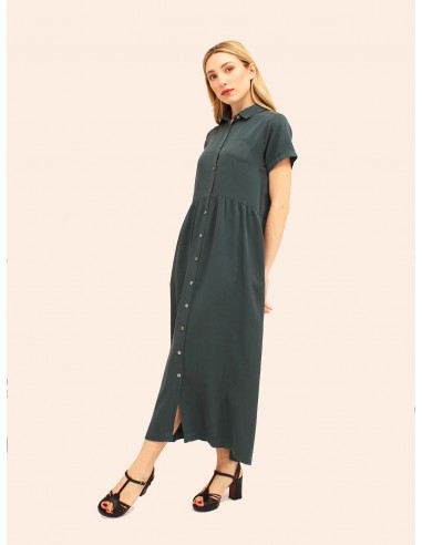 Abito chemisier lungo blu Indi e Cold