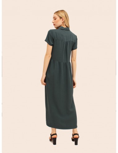 Abito chemisier lungo blu Indi e Cold